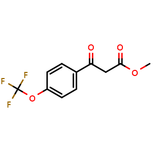 Chemical structure of Methyl 3-Oxo-3-[4-(trifluoromethoxy)phenyl]propionate , CAS 1435444-74-8, AChemBlock AD261285