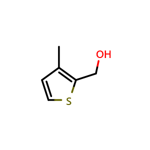 Chemical structure of 3-Methylthiophene-2-methanol , CAS 63826-56-2, AChemBlock AD261286