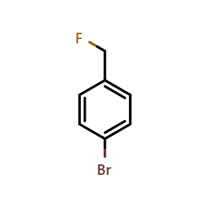 Chemical structure of 1-Bromo-4-(fluoromethyl)benzene , CAS 459-49-4, AChemBlock AD261289