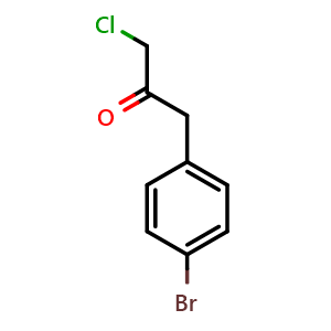 Chemical structure of 1-(4-Bromophenyl)-3-chloro-2-propanone , CAS 1094842-70-2, AChemBlock AD261301