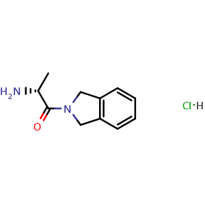 Chemical structure of (R)-2-Amino-1-(isoindolin-2-yl)-1-propanone hydrochloride , CAS 1807901-39-8, AChemBlock AD261331