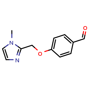 Chemical structure of 4-[(1-Methyl-2-imidazolyl)methoxy]benzaldehyde , CAS 118001-71-1, AChemBlock AD261339