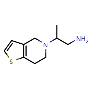 Chemical structure of 2-[6,7-Dihydrothieno[3,2-c]pyridin-5(4H)-yl]-1-propanamine , CAS 954270-24-7, AChemBlock AD261351