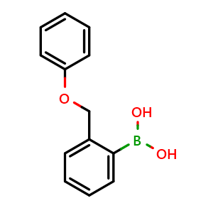 Chemical structure of 2-(Phenoxymethyl)phenylboronic acid , CAS 729558-57-0, AChemBlock AD261376