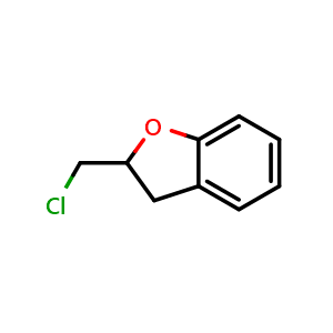 Chemical structure of 2-(Chloromethyl)-2,3-dihydrobenzofuran , CAS 53491-32-0, AChemBlock AD261378