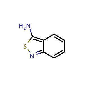 Chemical structure of 3-Aminobenzo[c]isothiazole , CAS 2400-12-6, AChemBlock AD261383