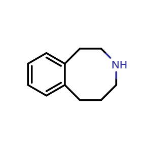 Chemical structure of 1,2,3,4,5,6-Hexahydrobenzo[d]azocine , CAS 40584-21-2, AChemBlock AD261390