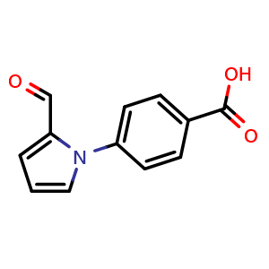 Chemical structure of 4-(2-Formyl-1H-pyrrol-1-yl)benzoic acid , CAS 149323-68-2, AChemBlock AD261392