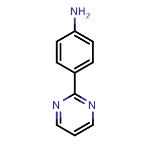 Chemical structure of 4-(2-Pyrimidinyl)aniline , CAS 69491-57-2, AChemBlock AD261465