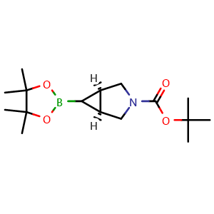 Chemical structure of (1R,5S,6S)-3-Boc-3-azabicyclo[3.1.0]hexane-6-boronic acid pinacol ester , CAS 2692727-35-6, AChemBlock AD261480