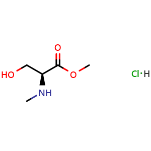 Chemical structure of (S)-N-Methylserine methyl ester hydrochloride , CAS 207570-19-2, AChemBlock AD261496