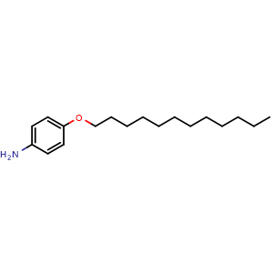 Chemical structure of 4-(Dodecyloxy)aniline , CAS 65039-19-2, AChemBlock AD261503