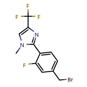 2-[4-(Bromomethyl)-2-fluorophenyl]-1-methyl-4-(trifluoromethyl)imidazole