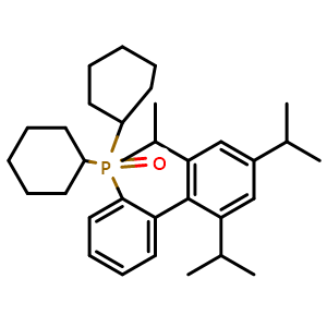 Chemical structure of Dicyclohexyl(2',4',6'-triisopropyl-2-biphenylyl)phosphine oxide , CAS 1000046-63-8, AChemBlock AD261525