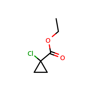 Chemical structure of Ethyl 1-Chlorocyclopropanecarboxylate , CAS 1631082-82-0, AChemBlock AD261528
