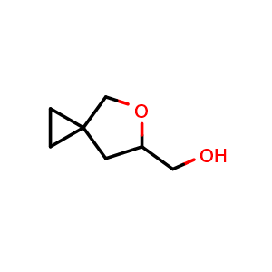 Chemical structure of 5-Oxaspiro[2.4]heptan-6-ylmethanol , CAS 2059971-81-0, AChemBlock AD261543