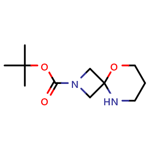 Chemical structure of 2-Boc-5-oxa-2,9-diazaspiro[3.5]nonane , CAS 2138422-21-4, AChemBlock AD261559