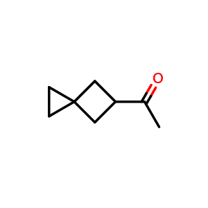 Chemical structure of 1-(Spiro[2.3]hexan-5-yl)ethanone , CAS 2402830-45-7, AChemBlock AD261580