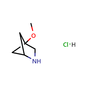 Chemical structure of 4-Methoxy-2-azabicyclo[2.1.1]hexane hydrochloride , CAS 2408963-38-0, AChemBlock AD261617