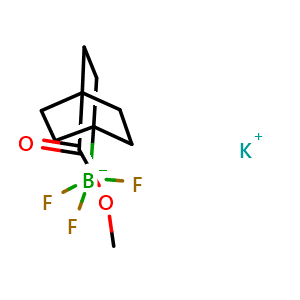 Chemical structure of Potassium trifluoro[4-(methoxycarbonyl)bicyclo[2.2.2]octan-1-yl]borate , CAS 2762307-30-0, AChemBlock AD261621