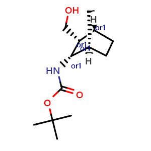 Chemical structure of [(1S,2R,3S,4R)-rel-3-(Boc-amino)bicyclo[2.2.1]heptan-2-yl]methanol , CAS 351209-36-4, AChemBlock AD261650