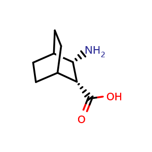 Chemical structure of (2R,3S)-3-Aminobicyclo[2.2.2]octane-2-carboxylic acid , CAS 1621863-49-7, AChemBlock AD261664
