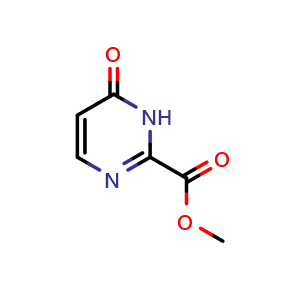 Chemical structure of Methyl 6-oxo-1,6-dihydropyrimidine-2-carboxylate , CAS 1240594-49-3, AChemBlock AD261677