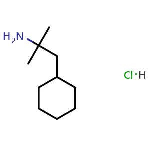 Chemical structure of 1-Cyclohexyl-2-methyl-2-propanamine hydrochloride , CAS 4068-86-4, AChemBlock AD261735