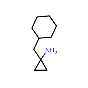 Chemical structure of 1-(Cyclohexylmethyl)cyclopropanamine , CAS 802040-68-2, AChemBlock AD261737