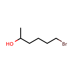 Chemical structure of 6-Bromo-2-hexanol , CAS 65781-44-4, AChemBlock AD261749