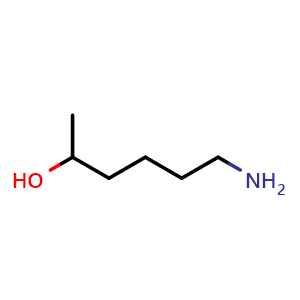 Chemical structure of 6-Amino-2-hexanol , CAS 13603-27-5, AChemBlock AD261750