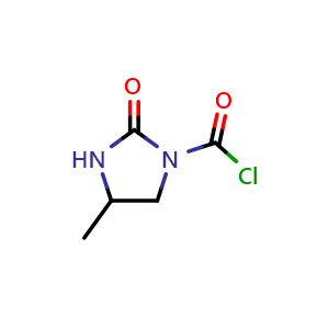 Chemical structure of 4-Methyl-2-oxoimidazolidine-1-carbonyl chloride , CAS 13214-54-5, AChemBlock AD261751