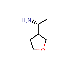 Chemical structure of (1R)-1-(Tetrahydrofuran-3-yl)ethanamine , CAS 1372881-50-9, AChemBlock AD261757