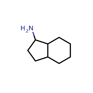 Chemical structure of Octahydro-1H-inden-1-amine , CAS 90948-98-4, AChemBlock AD261777