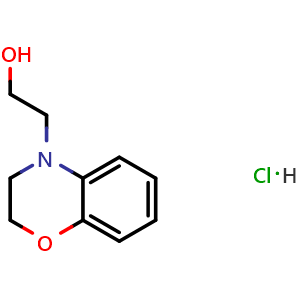 Chemical structure of 2-[2H-Benzo[b][1,4]oxazin-4(3H)-yl]ethanol hydrochloride , CAS 1185674-69-4, AChemBlock AD261784