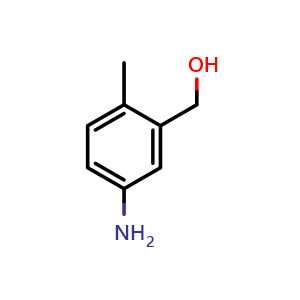 Chemical structure of 5-Amino-2-methylbenzyl alcohol , CAS 111437-10-6, AChemBlock AD261787