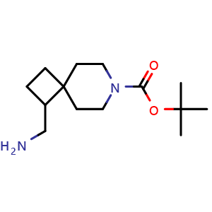Chemical structure of (7-Boc-7-azaspiro[3.5]nonan-1-yl)methanamine , CAS 1781103-53-4, AChemBlock AD261798