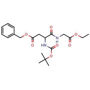 Chemical structure of Benzyl 3-(Boc-amino)-4-[(2-ethoxy-2-oxoethyl)amino]-4-oxobutyrate , AChemBlock AD261867