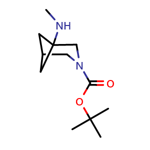 Chemical structure of 3-Boc-N-methyl-3-azabicyclo[3.1.1]heptan-1-amine , CAS 1781643-95-5, AChemBlock AD261884