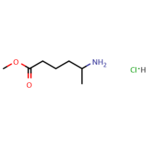 Chemical structure of Methyl 5-aminohexanoate hydrochloride , AChemBlock AD261892