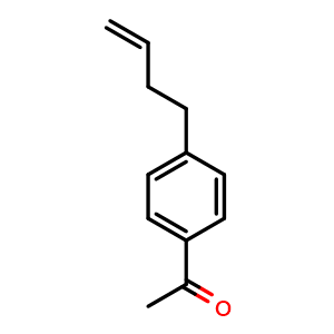 Chemical structure of 4'-(3'-Buten-1'-yl)acetophenone , AChemBlock AD261894