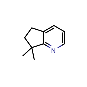 Chemical structure of 7,7-Dimethyl-6,7-dihydro-5H-cyclopenta[b]pyridine , AChemBlock AD261914