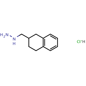 Chemical structure of [(1,2,3,4-Tetrahydro-2-naphthyl)methyl]hydrazine hydrochloride , AChemBlock AD261921