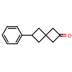 Chemical structure of 6-Phenylspiro[3.3]heptan-2-one , CAS 196514-03-1, AChemBlock AD261938