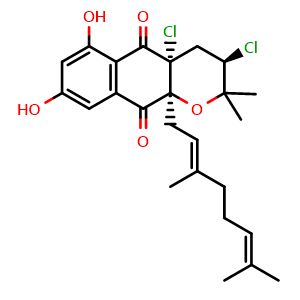Chemical structure of Napyradiomycin A , CAS 103106-24-7, AChemBlock AD261977