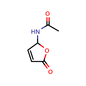 Chemical structure of 5-Acetamide-butenolide , CAS 16275-44-8, AChemBlock AD262039