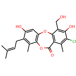 Chemical structure of Mollicellin D , CAS 68455-11-8, AChemBlock AD262045