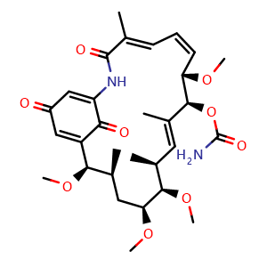 Chemical structure of Herbimycin A , CAS 70563-58-5, AChemBlock AD262059