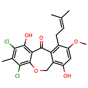 Chemical structure of 3-Methoxy-pestalachloride B , CAS 2733899-91-5, AChemBlock AD262065