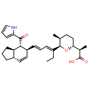 Chemical structure of 16-Deethylindanomycin , CAS 106803-22-9, AChemBlock AD262089